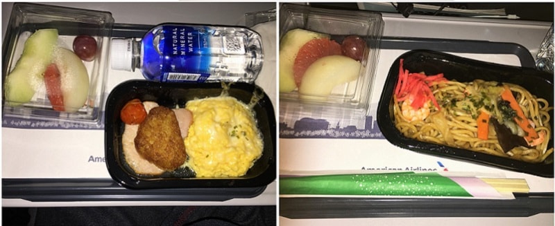 アメリカン航空　機内食